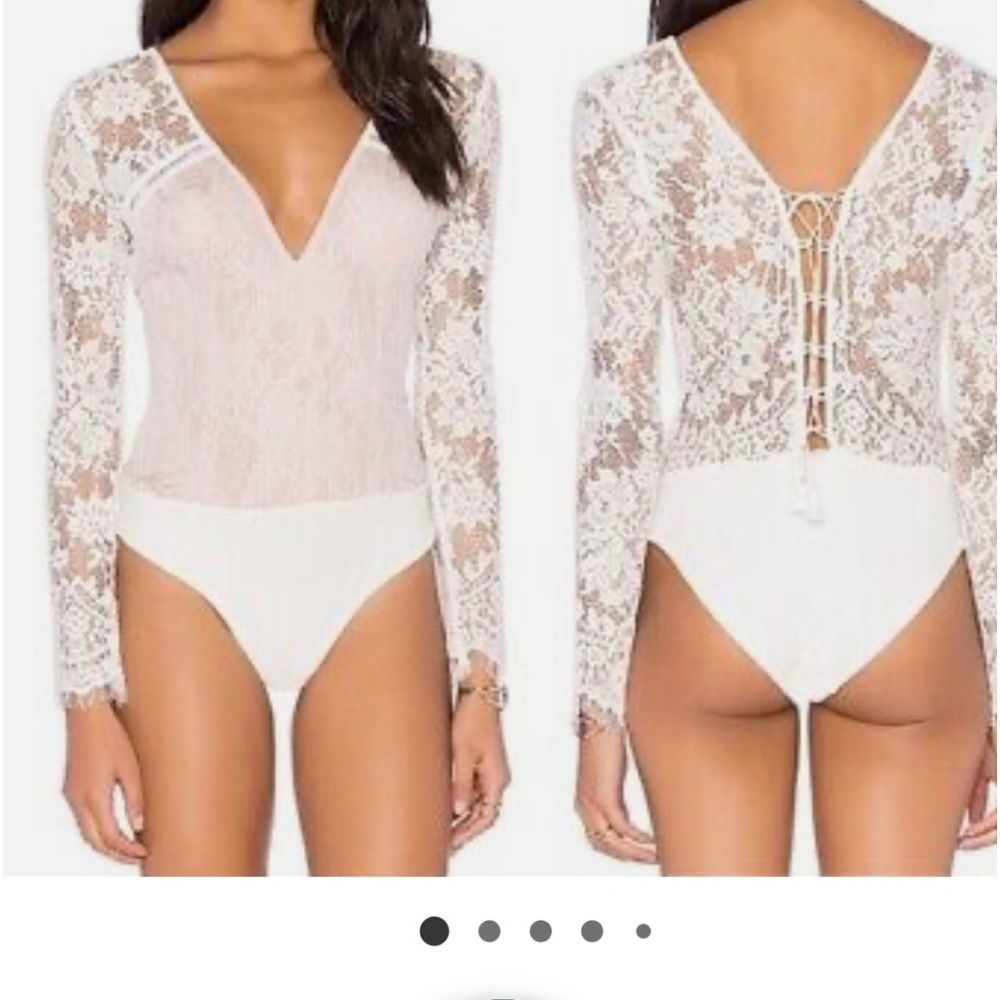 THE JET SET DIARIES, WHITE LACE BODYSUIT!!NWT, Sz s OBO